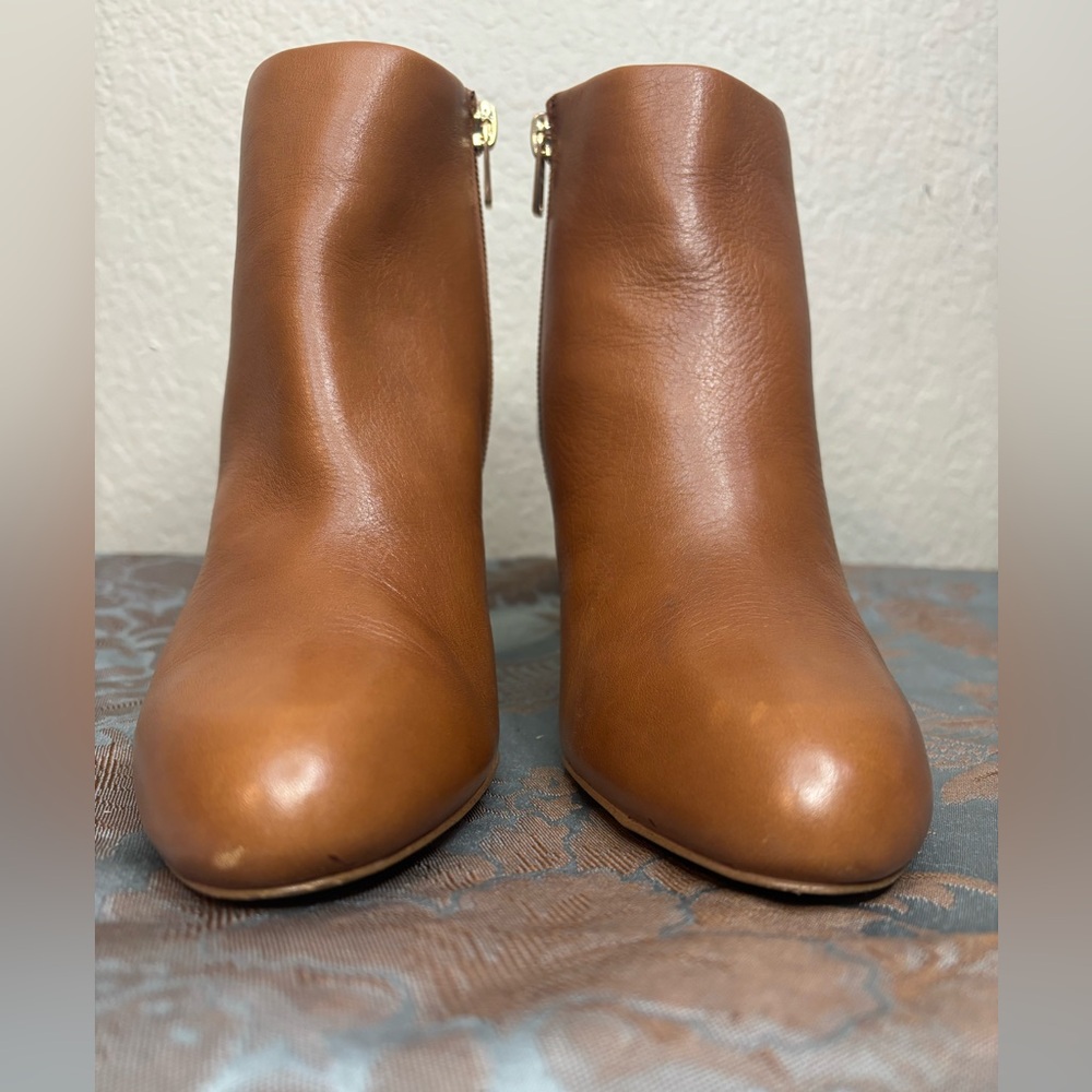 Coach Hickory Calf Ankle Heeled Booties in Saddle Size 6.5 - Picture 4 of 15